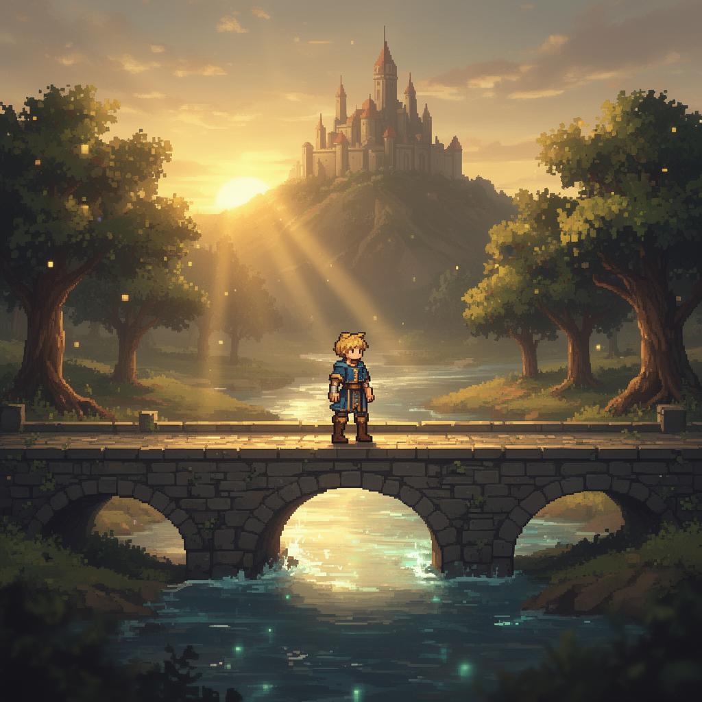 HD-2D game scene preview